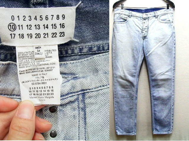 ◇即決[48]Maison Martin Margiela 10 12SS SLIM ペイント スリム 