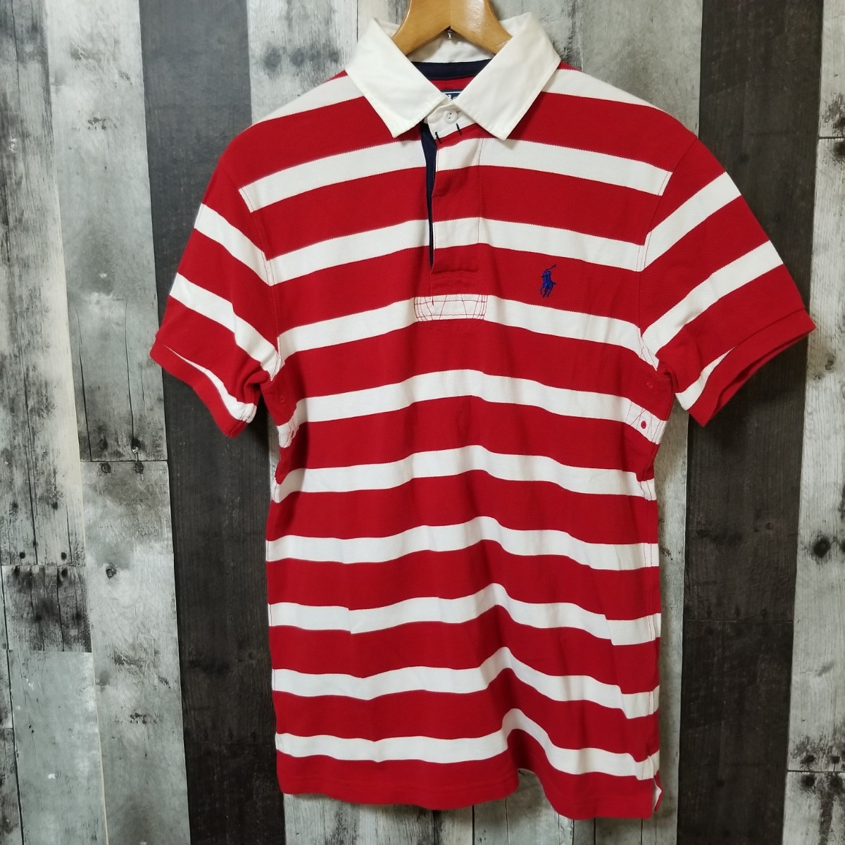 ラルフローレン ラガーシャツ Mサイズ Ralph Laurenマルチボーダー 