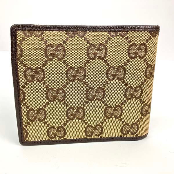 t）グッチ GUCCI 二つ折り財布 GGキャンバス 04862・203887 ブランド
