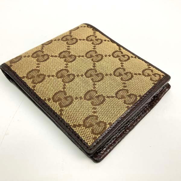GUCCI グッチ　二つ折り財布　GGキャンバス GGキャンバス グッチ財布 GUCCI 二つ折り財布 札入れ 小銭入れなし