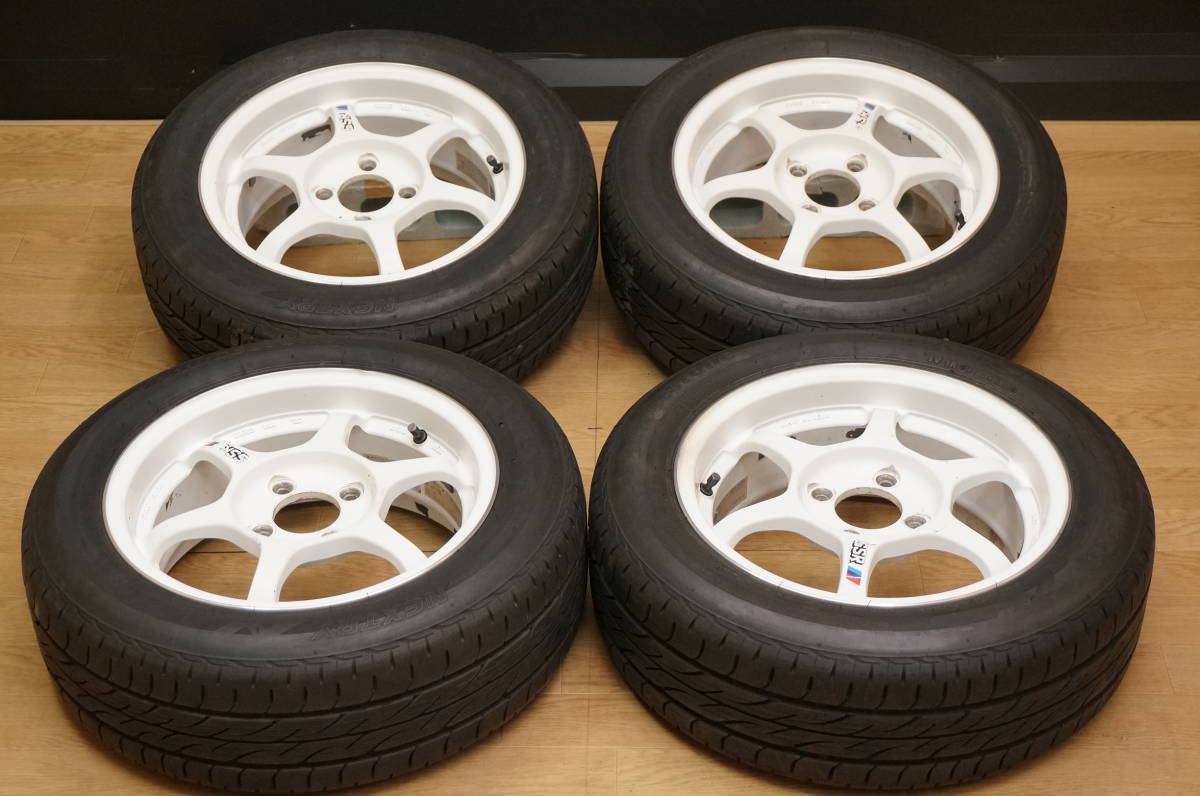 I448【希少】SSR タイプC PCD100 6J+30 良サイズ 175/60R14 ロードスター 当時物