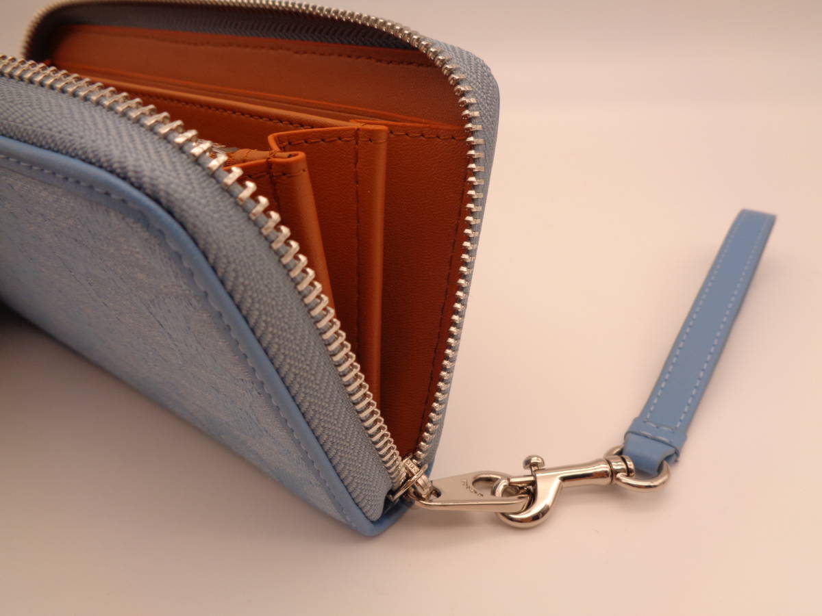 未使用 正規品 151 新品 同様 コーチ COACH 長財布 ブルー 水色 