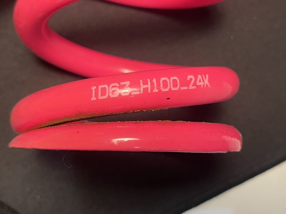326power チャラバネ 24k id63 100mm ピンク id62 直巻 スプリング 車