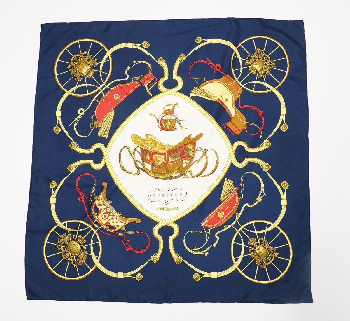 GN6451▽フランス製*HERMES エルメス*カレ90 carre《SPRINGS