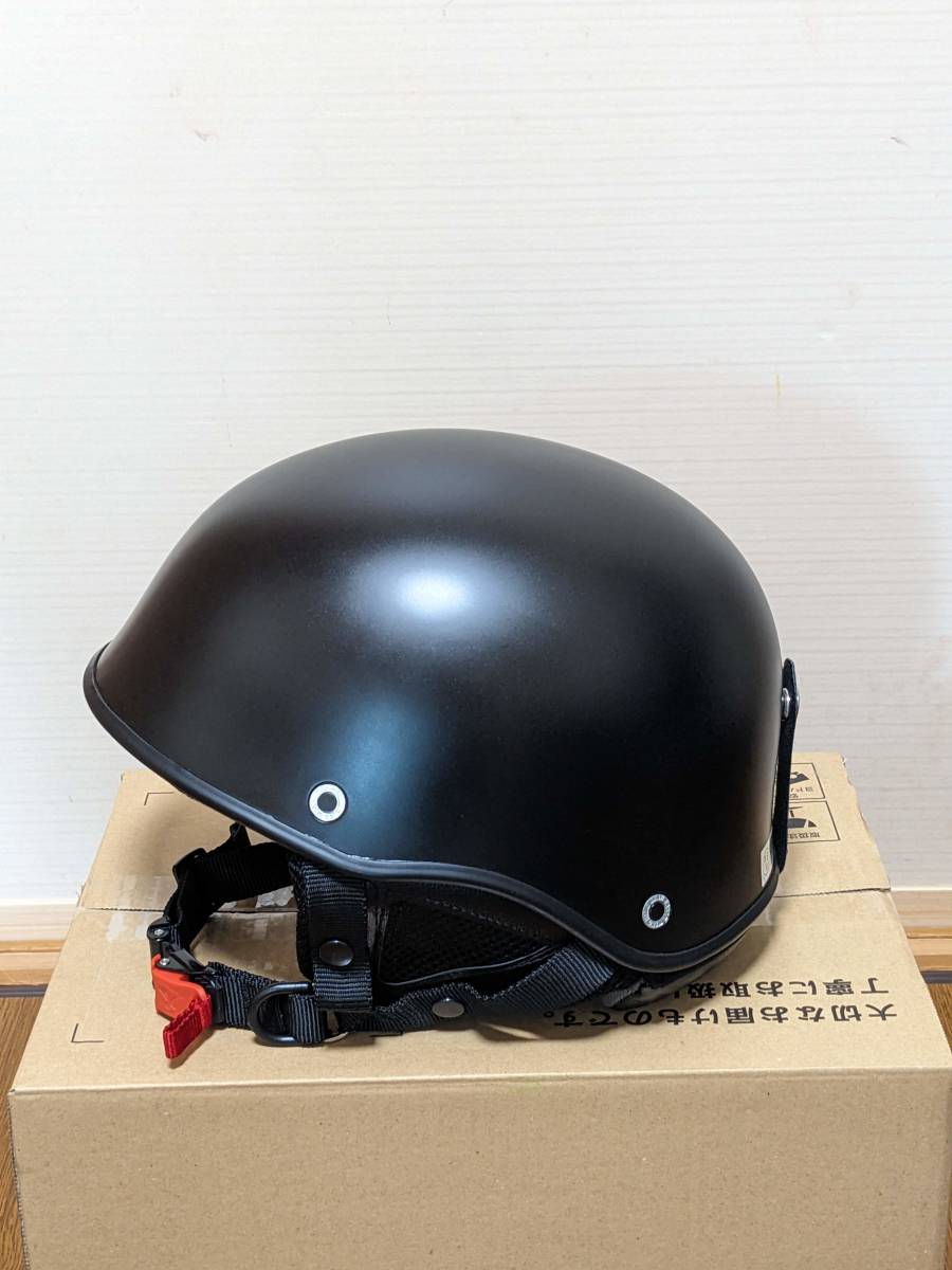 【美品】リード工業 ハーフヘルメット　イーグルウィング(EW-88MN) 内装脱着可　マットブラック フリー(57~60cm未満)