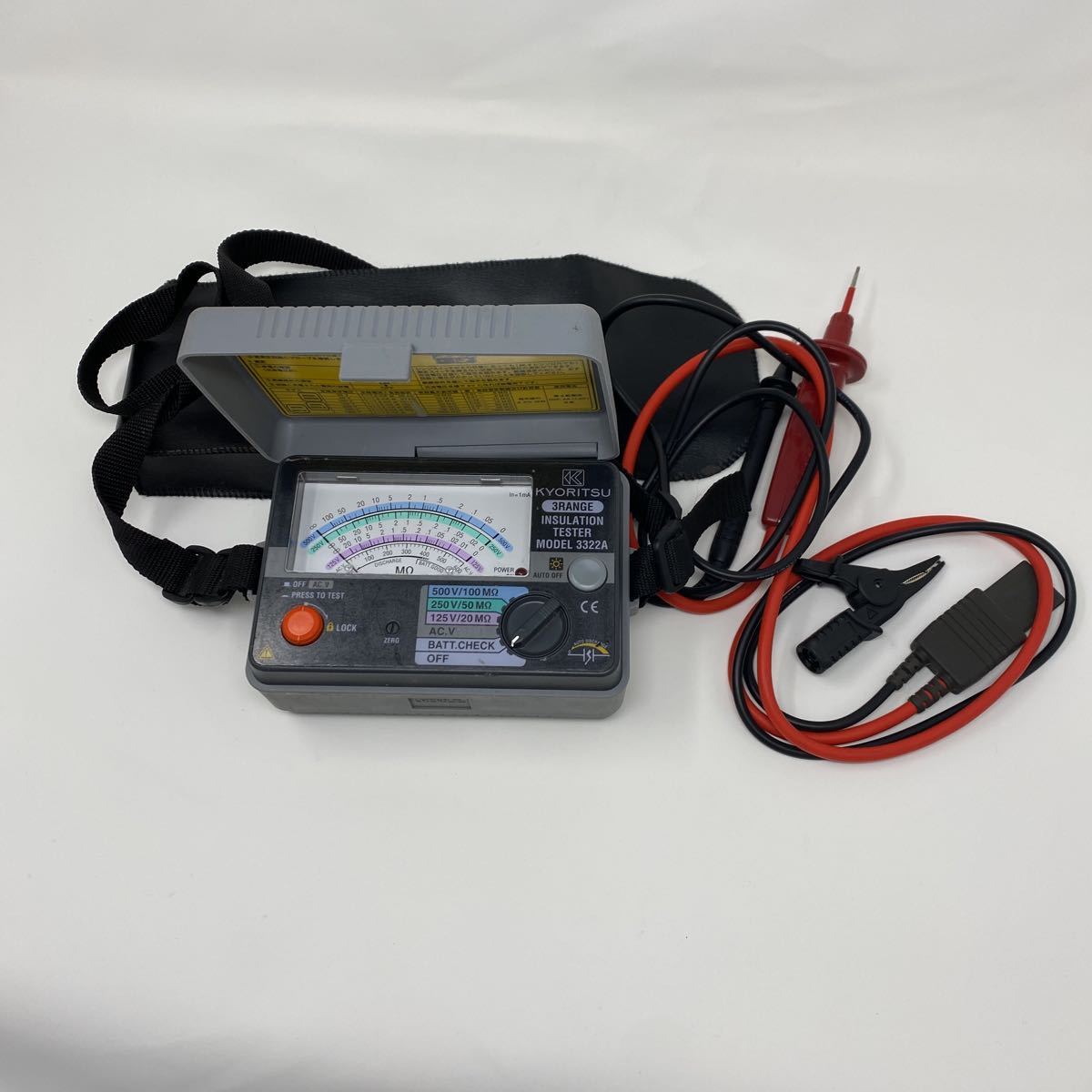 U KYORITSU MODEL 3322A 3RANGE INSULATION TESTER 500V 250V 125V 通電確認のみ