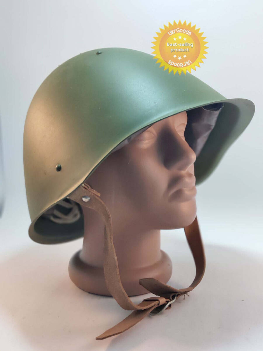 本物 実物 【ソ連製】1950-80年代品 ソビエト軍 スチールヘルメットSSH