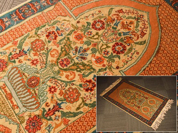 流】高級ペルシャ絨毯 ウール 絨毯 幅83×143cm XKL121 ペルシャ絨毯