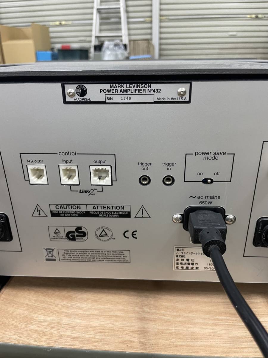 1円 全 美品 マークレビンソン アンプ №432L 2022年オーバーホール済み