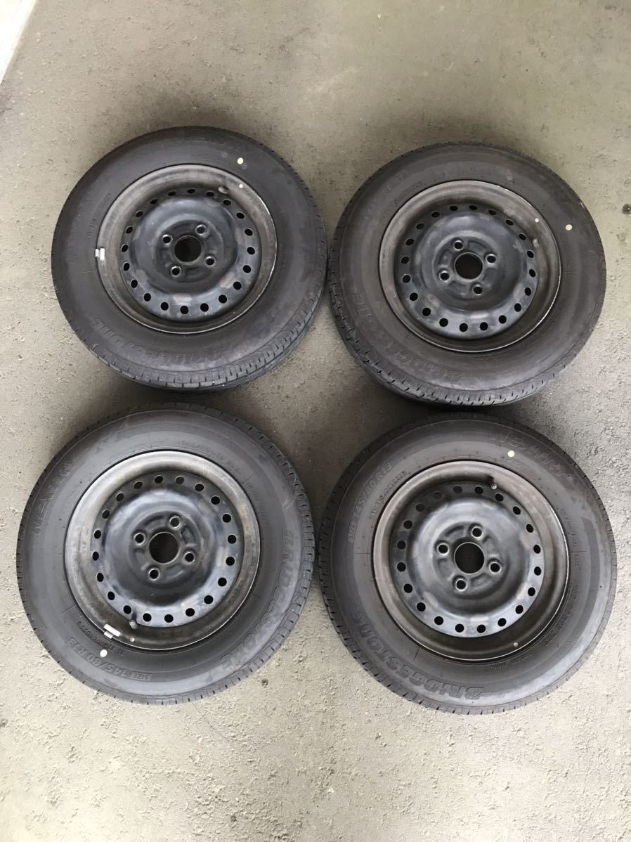 145/80R13 スチールホイール ネクストリー　ブリヂストン 2022年製