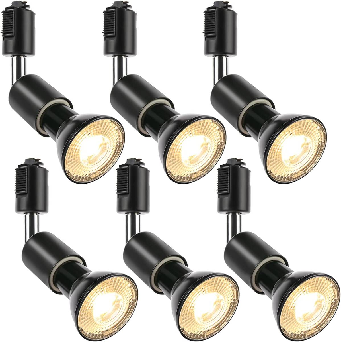 黒-電球色 E26-６個入り szbritelight ダクトレールライト e26 電球付き ダクトレール用照明器具 ライティング