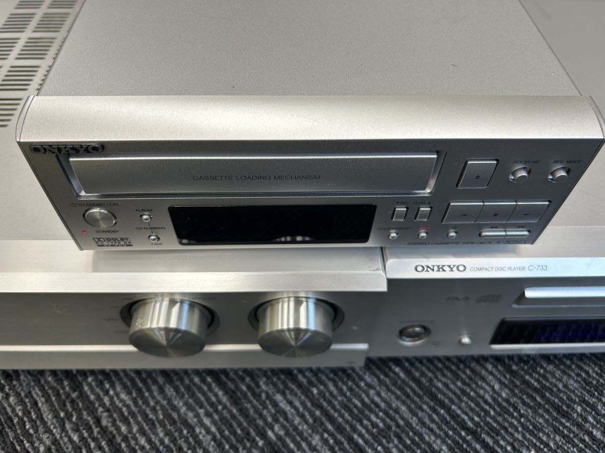 オンキョー コンポ ONKYO/オンキョー A-933/C-733/k505fxコンポ (アンプ・CDデッキ・FM/AM
