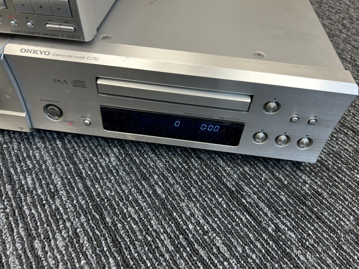 ONKYO/オンキョー A-933/C-733/k505fxコンポ (アンプ・CDデッキ・FM/AM