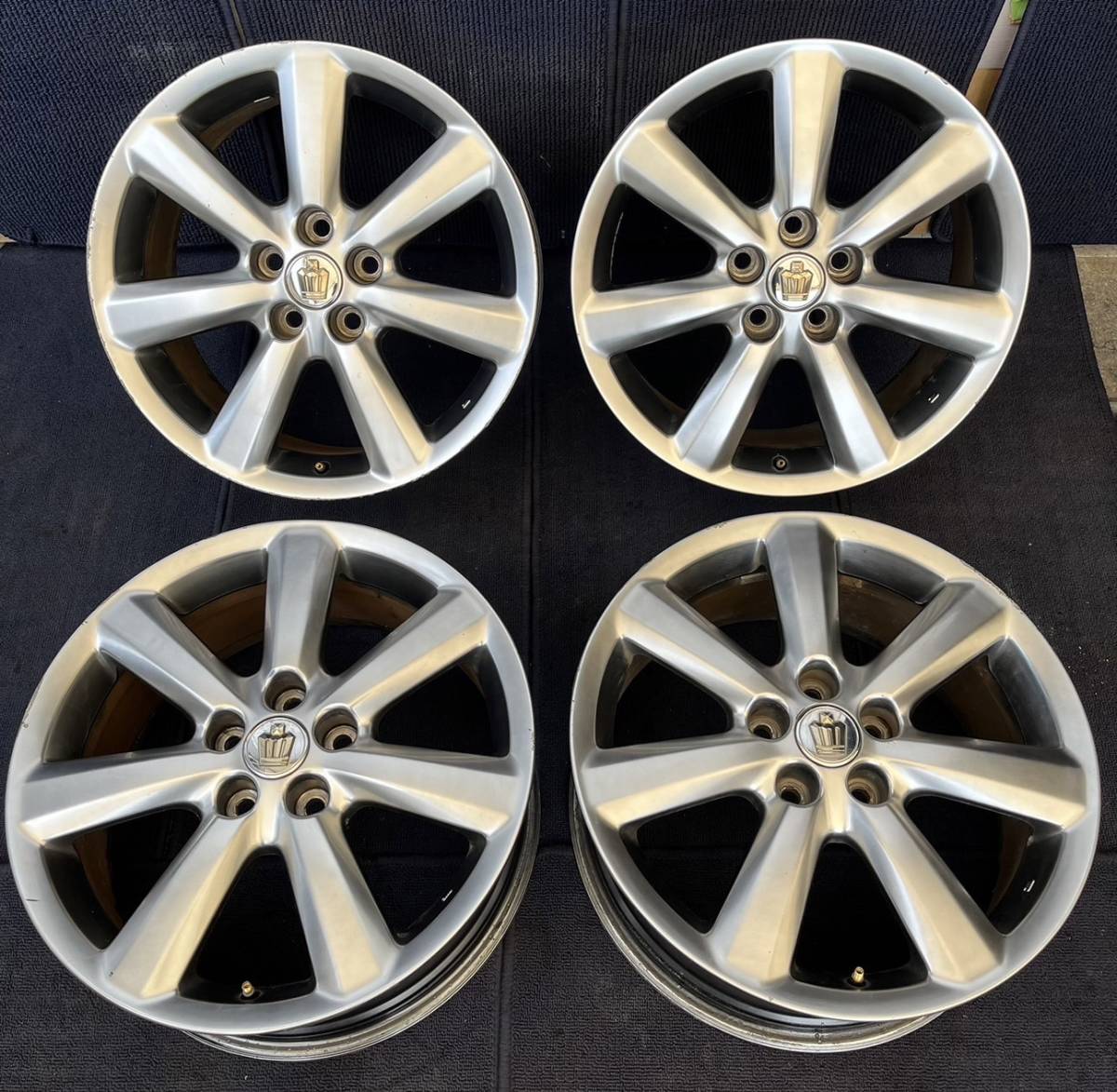 せんよう トヨタ クラウン 純正 18インチ ホイール4本 8J +50 PCD114.3 ハブ径約