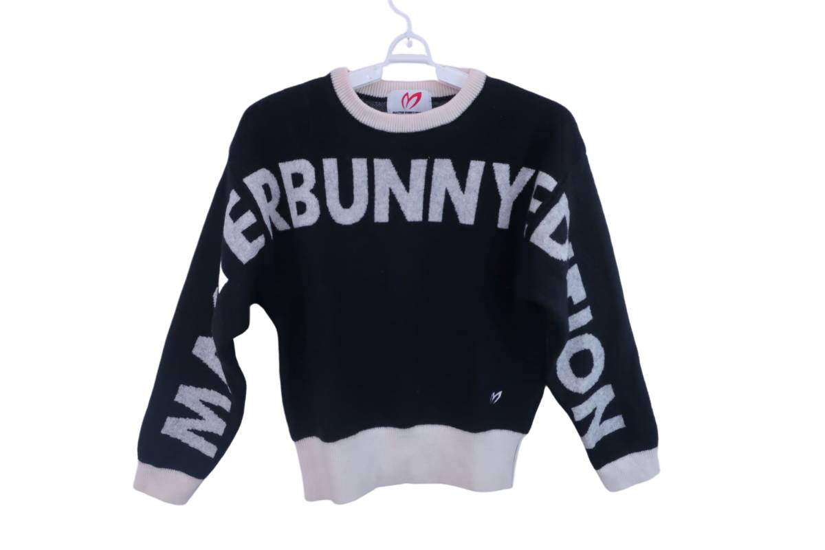 【美品】MASTER BUNNY EDITION(マスターバニーエディション) セーター 黒白 レディース 1 159-9270004 ゴルフウェア 2303-0294 中古