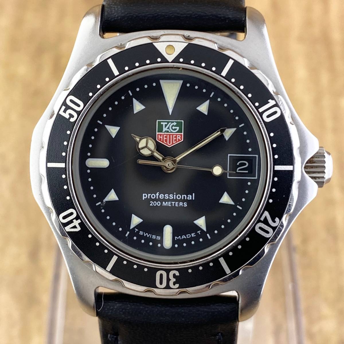 1円〜】TAG HEUER タグ ホイヤー 腕時計 メンズ 973.013R ブラック文字 