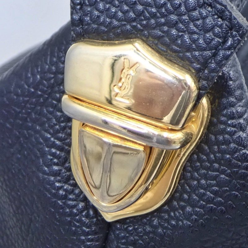 イヴサンローラン YSL ハンドバッグ オールレザー ブラック 黒