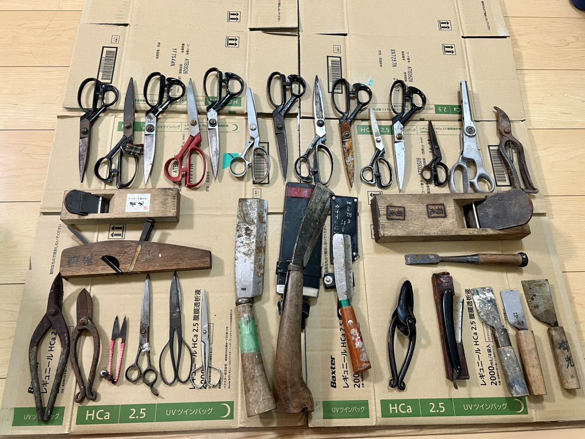1円スタート 大工道具 かんな 鉋 裁ちはさみ まとめ売り