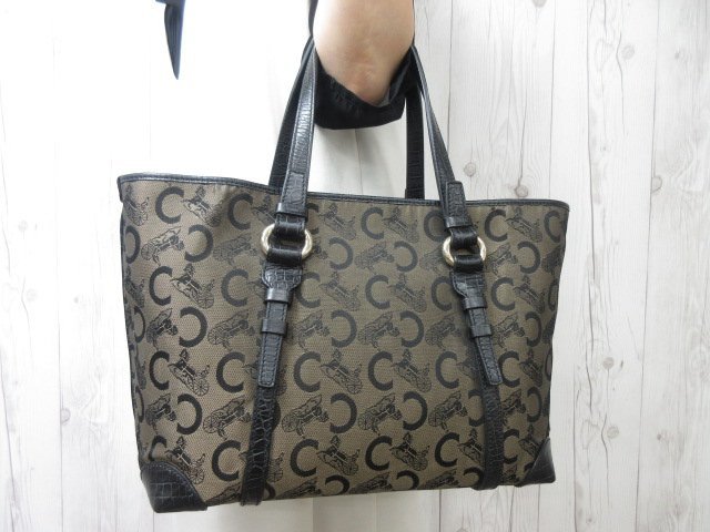 極美品 CELINE セリーヌ Cマカダム 馬車柄 トートバッグ ショルダー 