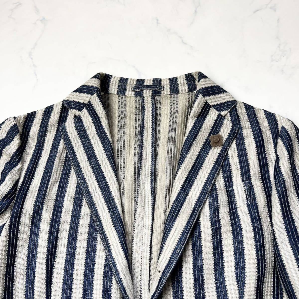 B10 ラルディーニ 【王者の風格】リネン テーラードアンコンジャケット