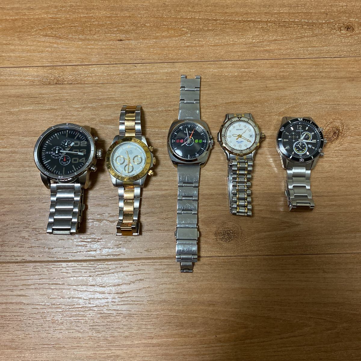腕時計 ジャンク品 5本セット DIESEL ELGIN ポールスミス SEIKO 