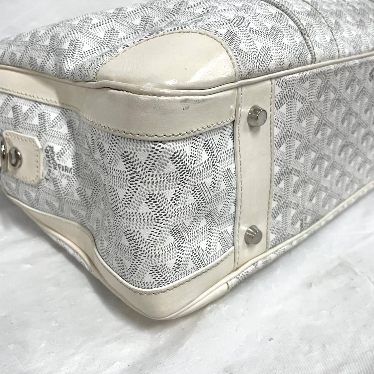 KBHH ゴヤール GOYARD ハンドバッグ ビジネスバッグ ホワイト 保存袋付 