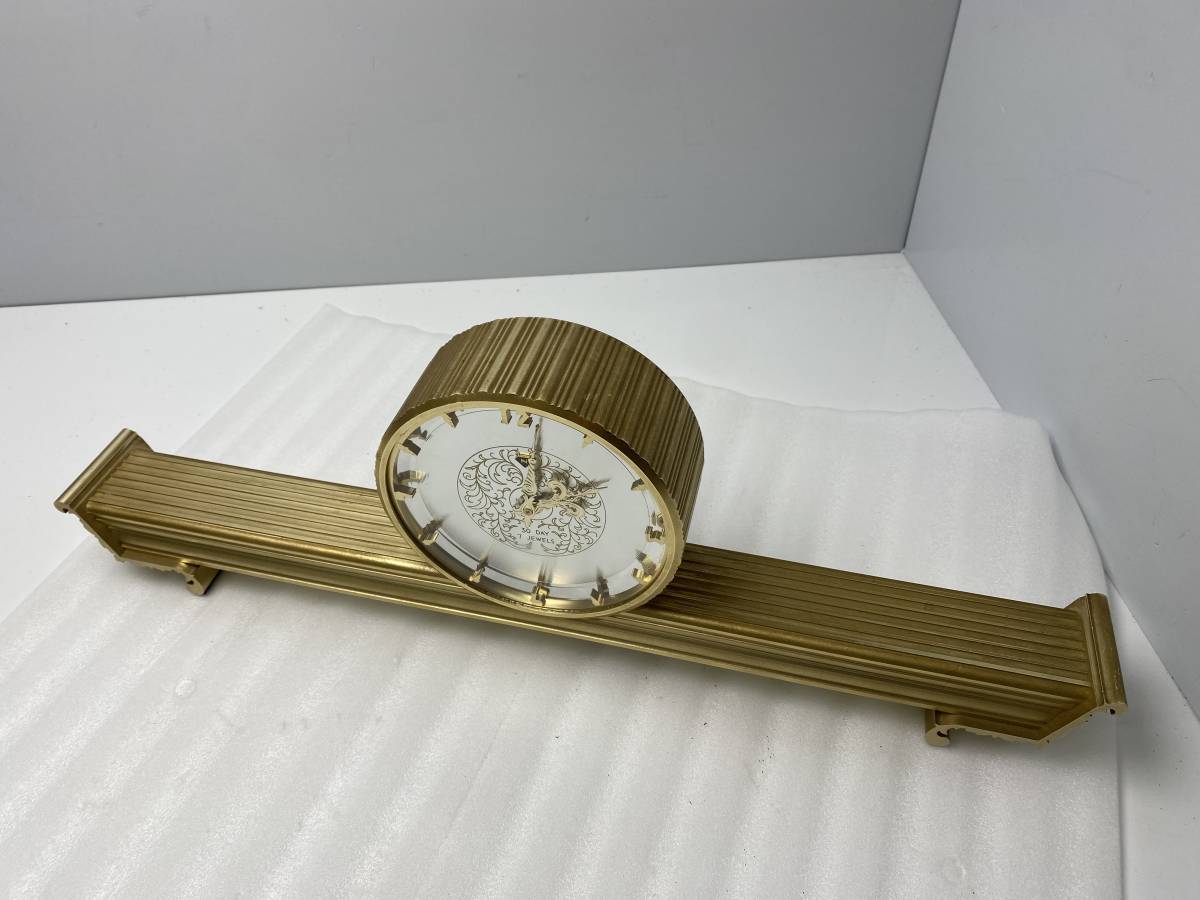 希少] 日本美術時計 Nマーク ゼンマイ式 30DAY 置時計