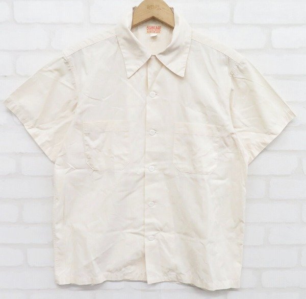 7T4148【クリックポスト対応】 AtLast&Co Lot347S 半袖オープンカラーワークシャツ アットラスト