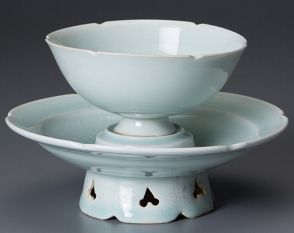 中国 宋 湖田窯 青白磁 盃 盃台