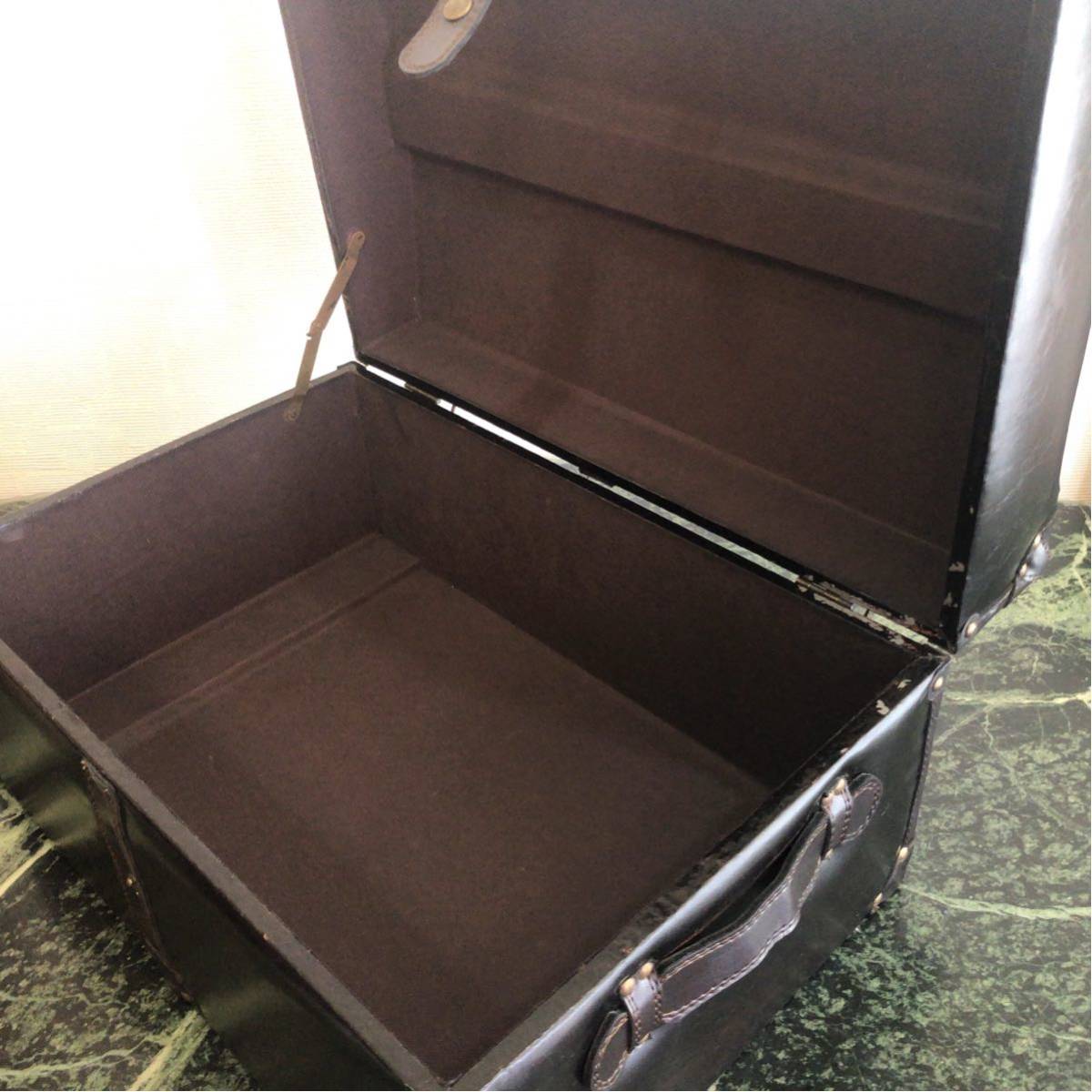 宝箱 収納ボックス 小物入れ アンティーク 収納 | レザー調 木箱 