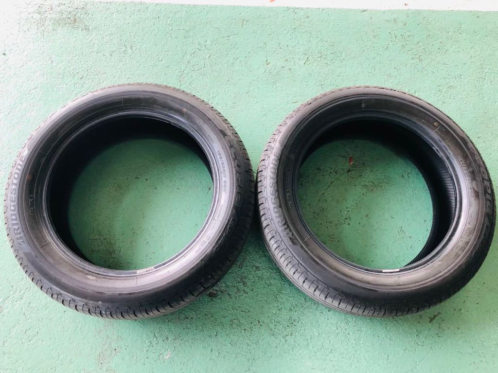 送料無料 タイヤ 中古 バリ山 195/60R17 BRIDGESTONE ECOPIA EP150 2本 