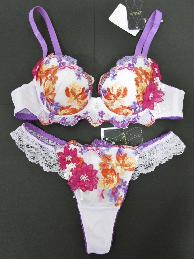 [送料無料] [新品/2022年製]Wacoal Salute ワコール サルート ブラジャーBTJ481(B80) TバックショーツPTJ481(L) 紫パープル系 81G /n949111