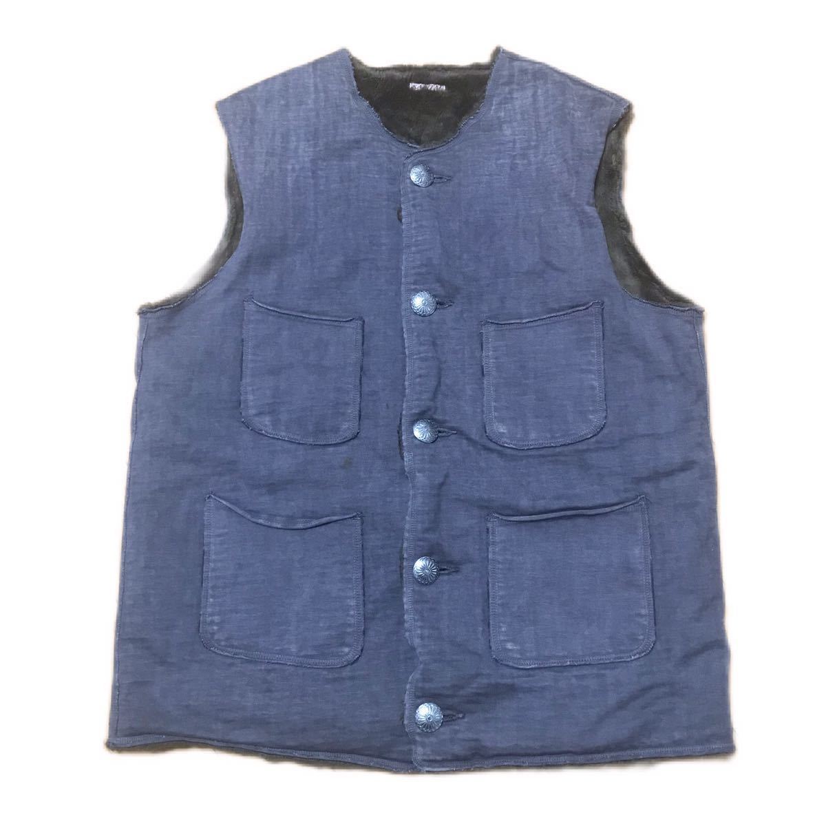 1円出品・1円スタート】KAPITAL ワークベスト #デニム #ジーンズ #ボア