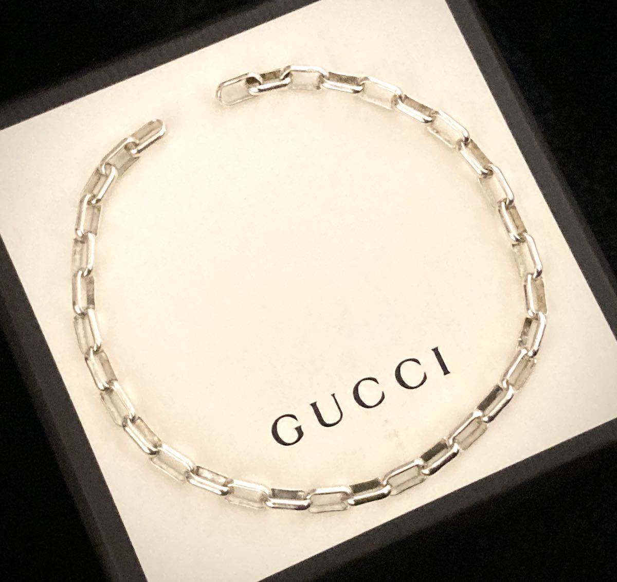 即決/送料込み】訳あり 正規品 GUCCI/グッチ シルバー925 スクエア