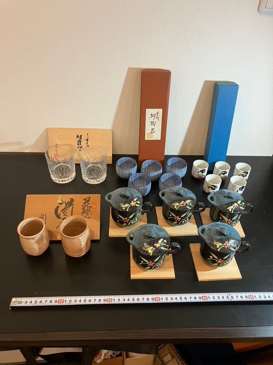 40A日本骨董品まとめ 有田焼 たち吉 銘々皿 漆器 和食器 木箱 香蘭社