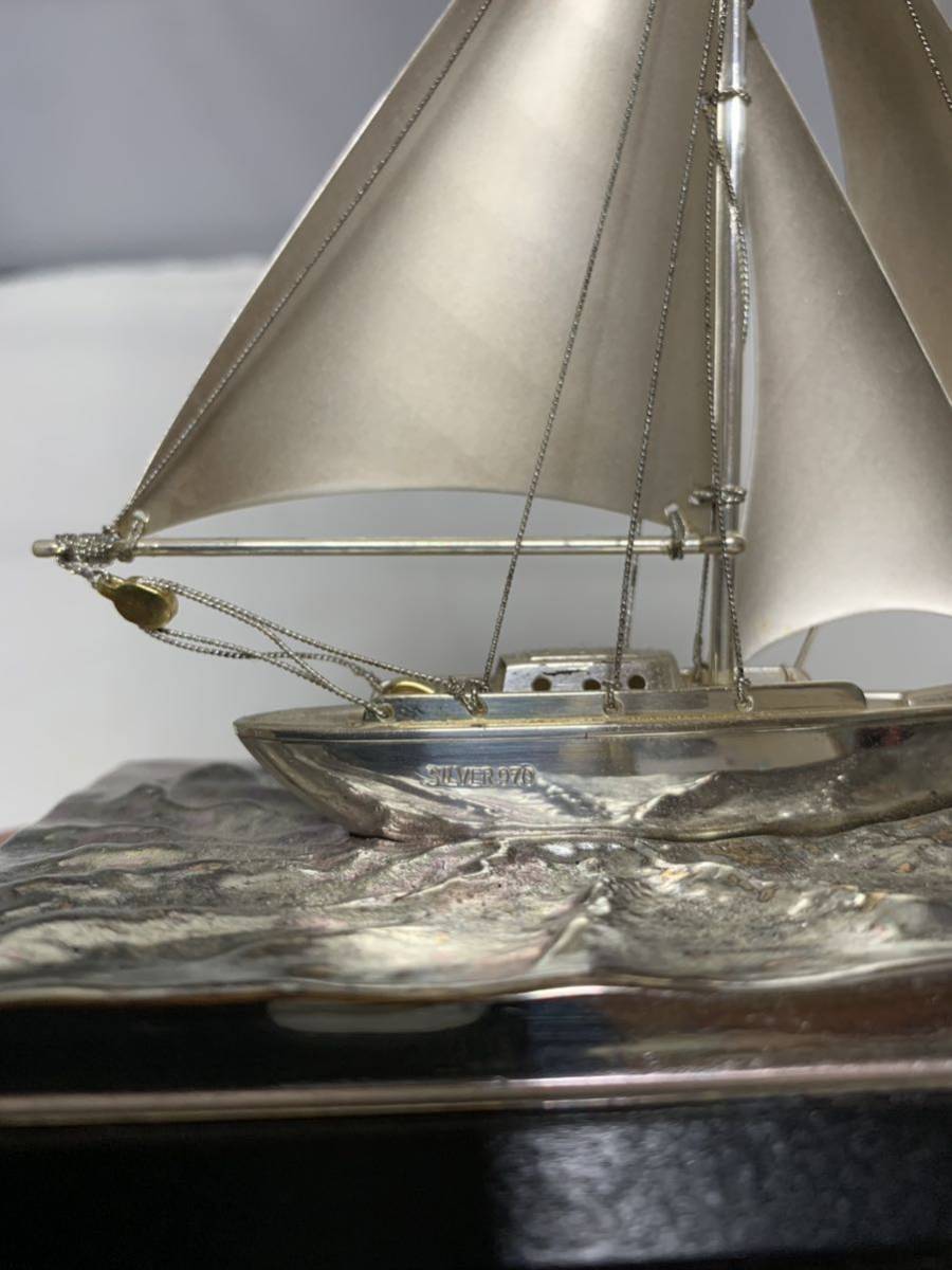 silver刻印 銀工芸品 銀製 ヨット 船 置物 シルバー 【公式通販】