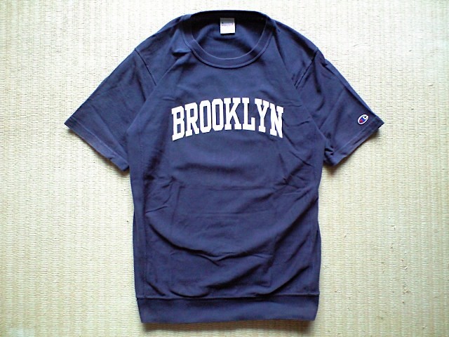 即決 ビームス別注 Lサイズ Champion REVERSE WEAVE ヘビーウェイト BROOKLYN Tシャツ ネイビー BEAMS チャンピオン ブルックリン