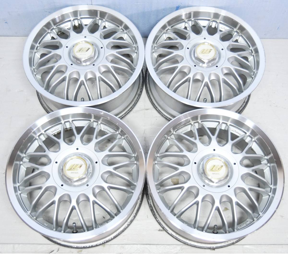 希少！ WORK ワーク EWING？ メッシュ 16インチ 7JJ 5H-100 +38 当時物 4本 旧車 セリカ プリウス 86 BRZ