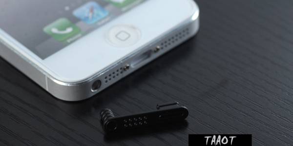 ★iPhone5 ドックコネクタ＆イヤホンジャックキャップ2個★黒_1