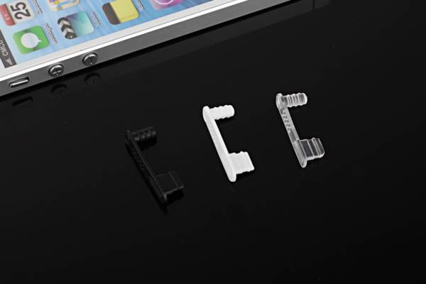★iPhone5 ドックコネクタ＆イヤホンジャックキャップ2個★黒_2