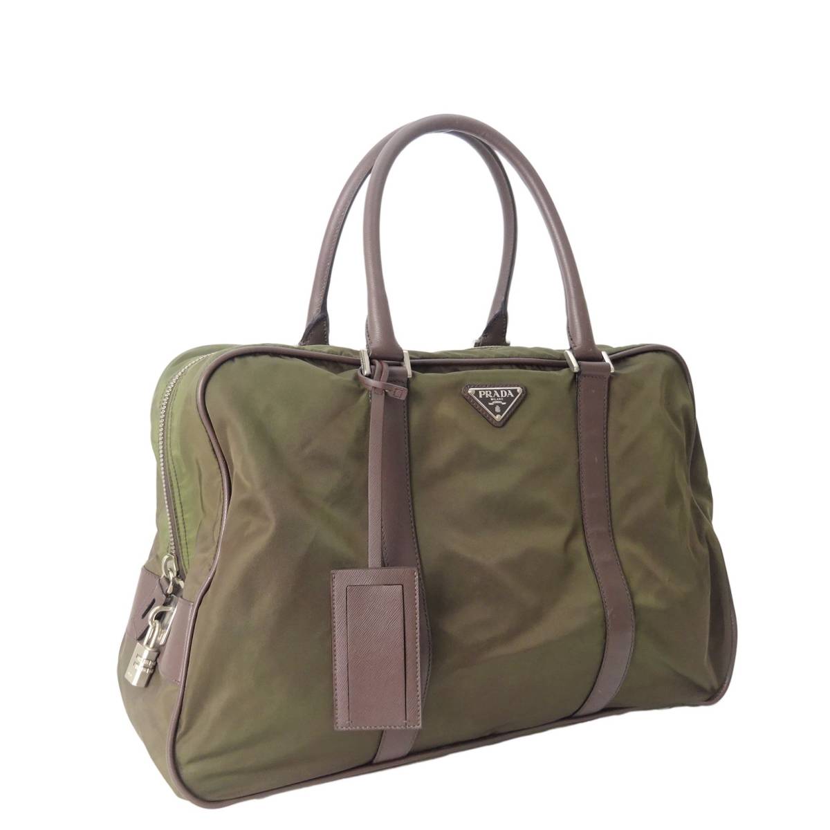 プラダ ナイロン バッグ カーキの通販