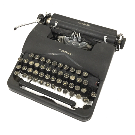 1円 コロナ 英字 タイプライター ブラック系 黒系 レトロ インテリア アンティーク ヴィンテージ corona 現状品