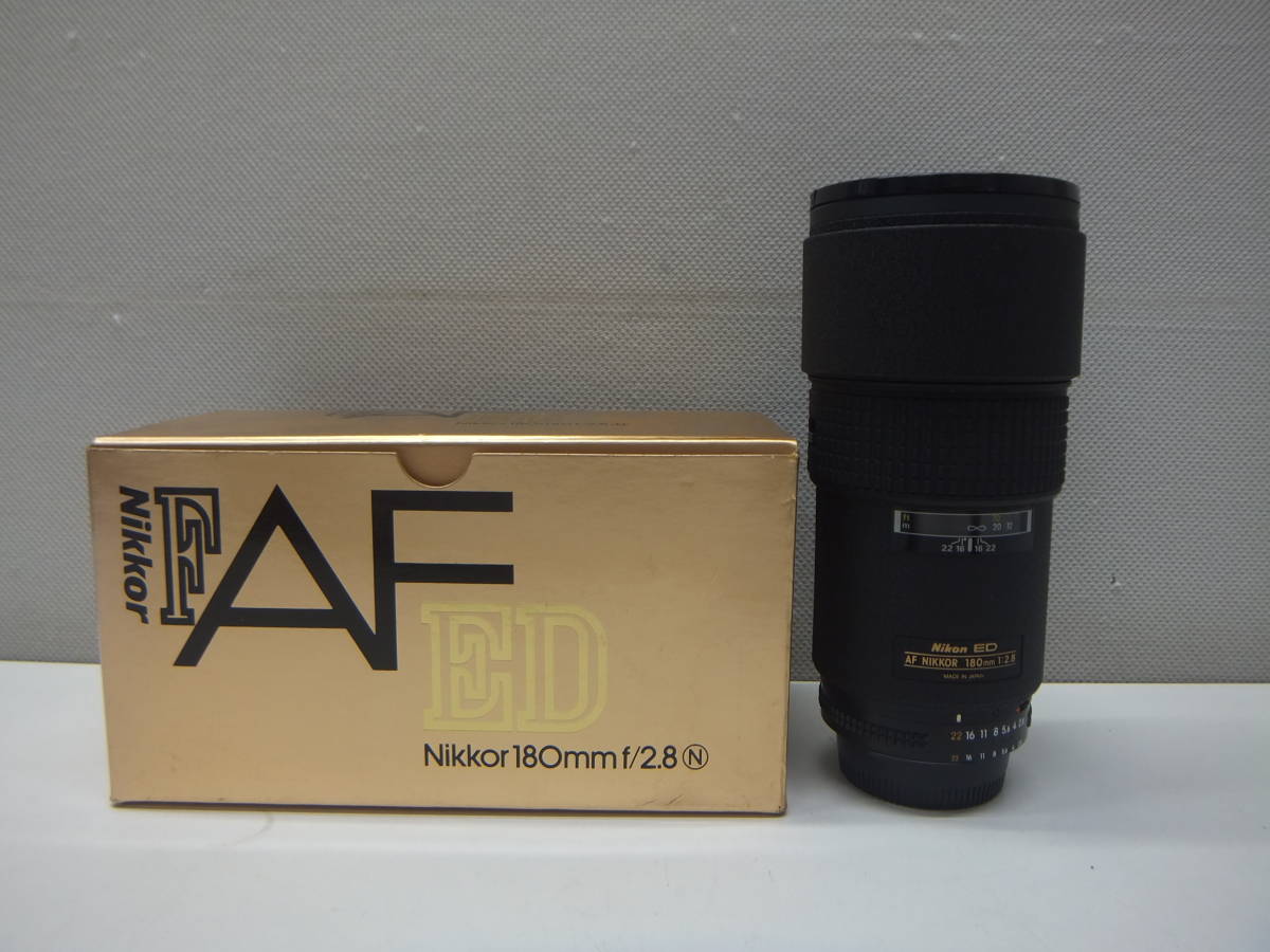 カメラ祭 ニコン ED ニッコール AF 180mm 1:2.8 動作未確認 自宅長期保管品 レンズ汚れ有
