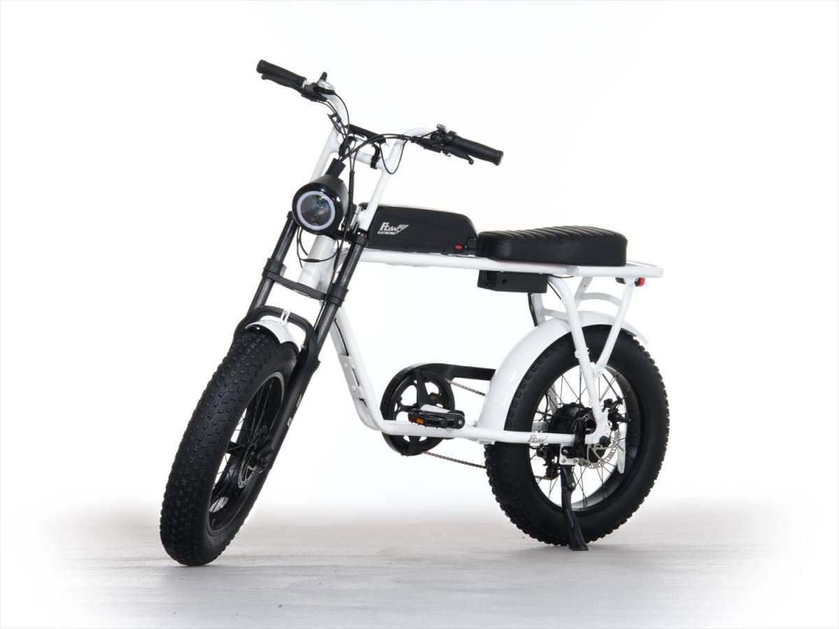 FLOW 電動アシスト ミリタリー 自転車 充電式 パールホワイト 商品番号