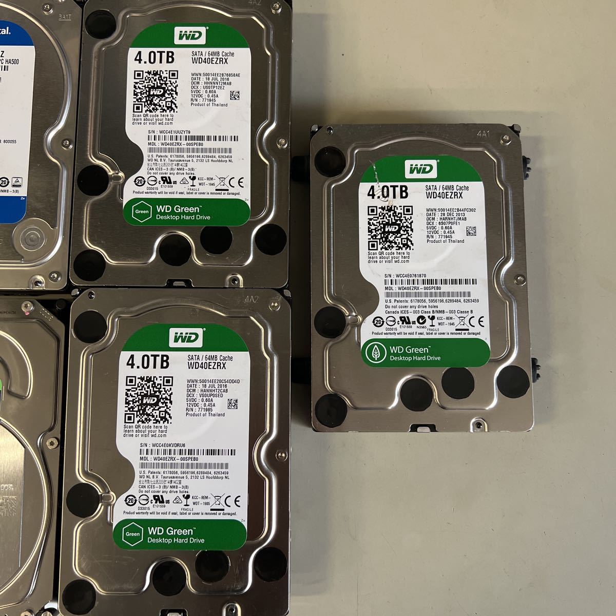 3.5インチHDD 250GB 7台まとめ売り ジャンク SATA 透明ケース付