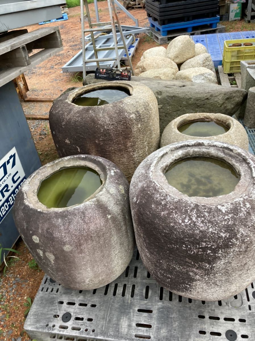 つくばい 睡蓮鉢 石鉢 造園