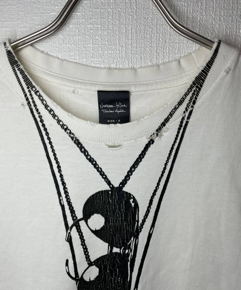 ナンバーナイン numbernine 06ss ガンズ期 ネックレスプリント Tシャツ