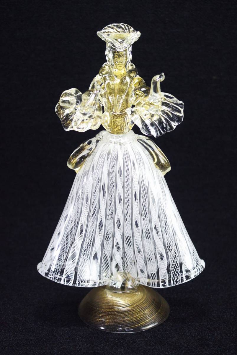 美品】特大 38cm Murano ムラーノ イタリア ガラス ヴェネツィア