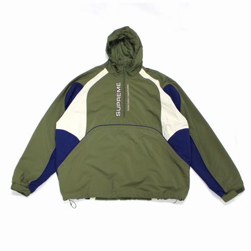 Supreme シュプリーム 22AW Paneled Half Zip Pullover アノラック ジャケット L カーキ