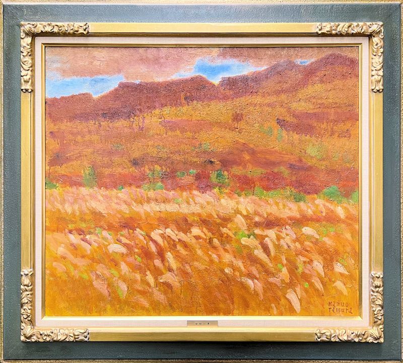 【FCP】 真作保証 田村一男 油彩画２０号 「三瓶 西ノ原」 文化功労者 芸術院会員 日展理事 師・岡田三郎助